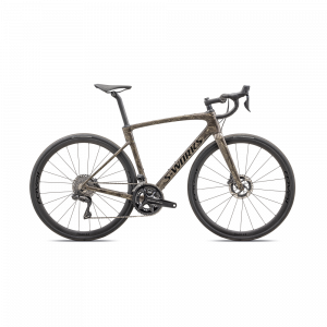 Vélo Specialized Roubaix Sw Di2 Gloss Toupe / Gunmetal Strata / Charcoal