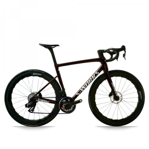 Vélo Specialized S-Works Tarmac SL8 Force AXS E1 Gloss Solidity-Red Zipp 454NSW - Powermetter