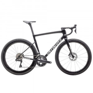 Vélo Specialized Tarmac SL8 Pro 2025 Ultegra Di2 Carbone brillant/Blanc métallisé argenté