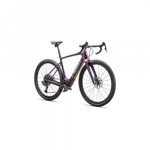 Vélo Specialized S-Works Turbo Creo 2 Carbone brillant / Rouge à bleu nacré Strata / Argent liquide satiné 2025
