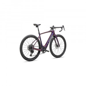 Vélo Specialized S-Works Turbo Creo 2 Carbone brillant / Rouge à bleu nacré Strata / Argent liquide satiné 2025
