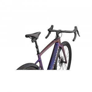 Vélo Specialized S-Works Turbo Creo 2 Carbone brillant / Rouge à bleu nacré Strata / Argent liquide satiné 2025