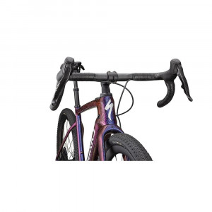 Vélo Specialized S-Works Turbo Creo 2 Carbone brillant / Rouge à bleu nacré Strata / Argent liquide satiné 2025