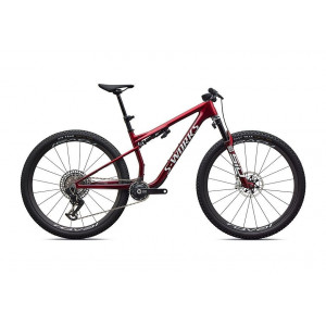 Vélo Specialized S-Works Epic 9 Gloss Red Tint Over Red Reflex Pearl Edge Fade / Metallic White Silver