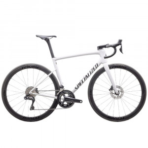 Vélo Specialized Tarmac SL8 Expert 2025 Ultegra Di2 Blanc brillant/Noir métallisé