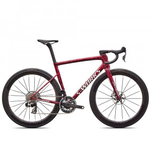 Vélo Specialized S-Works Tarmac SL8 Rouge brillant Shdwsil Blanc Impasto 2026